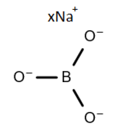 Strukturformel von Orthoborsäure, Natriumsalz