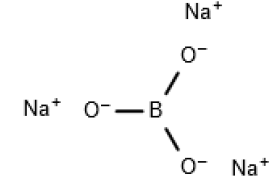 Strukturformel von Trinatriumorthoborat