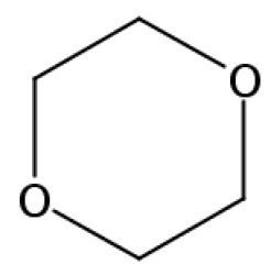 Strukturformel von 1,4-Dioxan