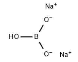 Strukturformel von Borsäure, Dinatriumsalz
