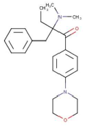 Strukturformel von 2-Benzyl-2-(dimethylamino)-4'-morpholinobutyrophenon