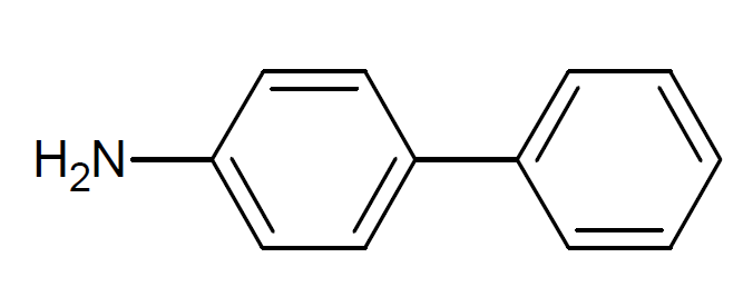 Strukturformel von 4-Aminobiphenyl