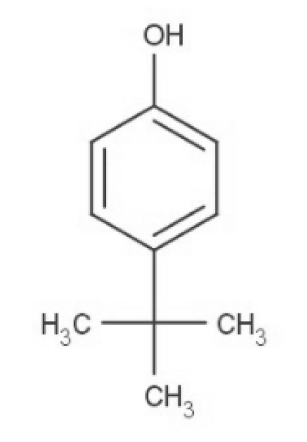 Strukturformel von 4-tert-Butylphenol