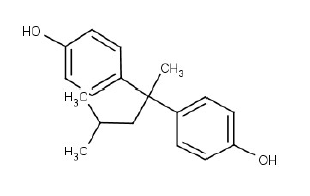 Strukturformel von 2,2-Bis(4'-hydroxyphenyl)-4-methylpentan