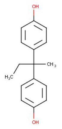 Strukturformel von Bisphenol B