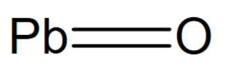 Strukturformel von Bleimonoxid (Bleioxid)