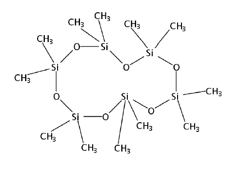 Strukturformel von Dodekamethylcyclohexasiloxan