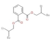 Strukturformel von Bis(2-ethylhexyl)phthalat (DEHP)