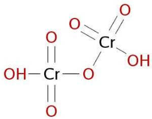 Diese Abbildung zeigt die Strukturformel des SVHC Dichromsäure.