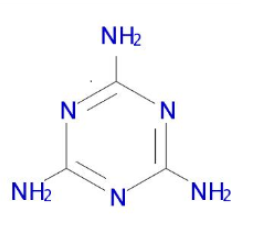 Strukturformel von Melamin