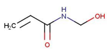 Strukturformel von N-(hydroxymethyl)acrylamid